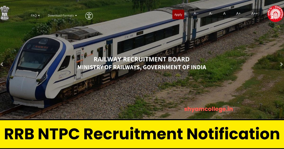 RRB NTPC Recruitment Notification PDF