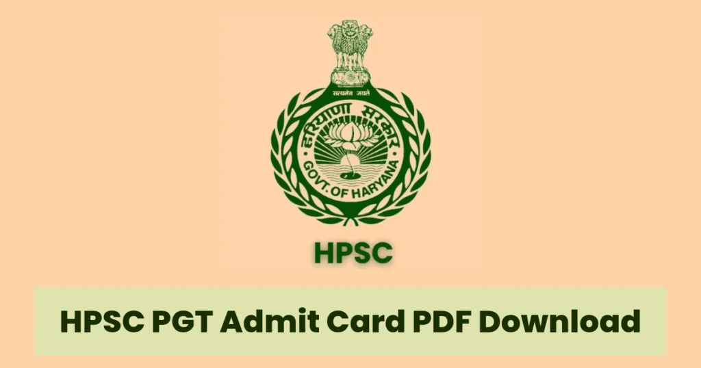 HPSC PGT Admit Card